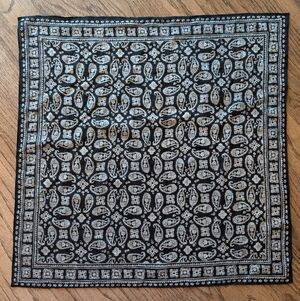 Black and White Paisley Bandana Scarf